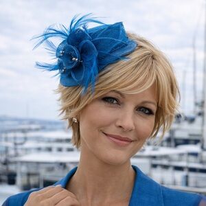 Blue Sapphire Top Hat Facinator